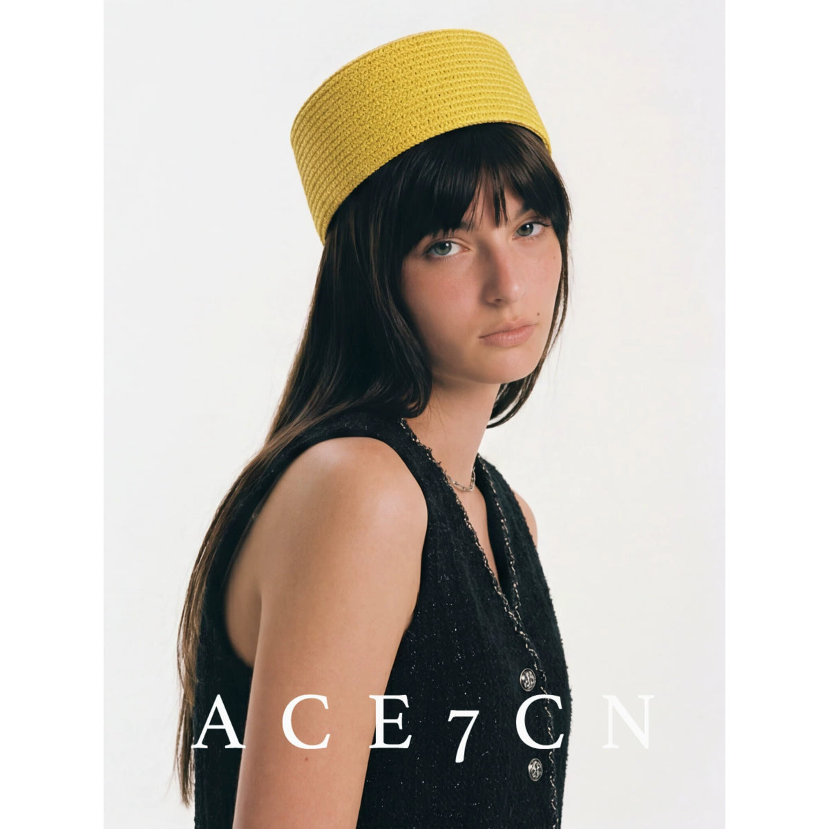 British Vintage Straw-Woven Pillbox Hat pillboxhat Round