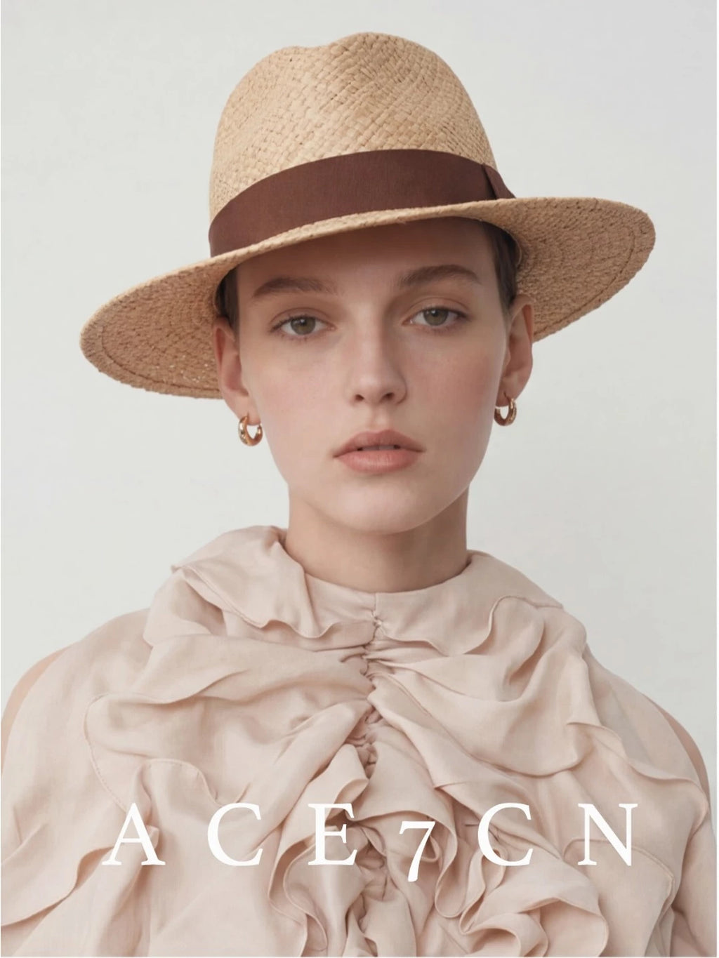 South-France Natural Raffia Dress Hat Resort Straw