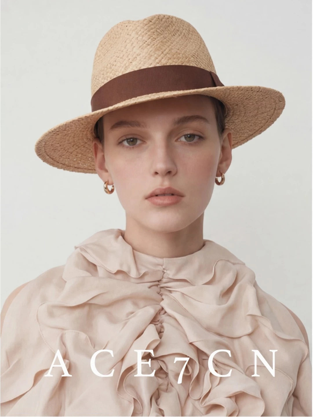 South-France Natural Raffia Dress Hat Resort Straw